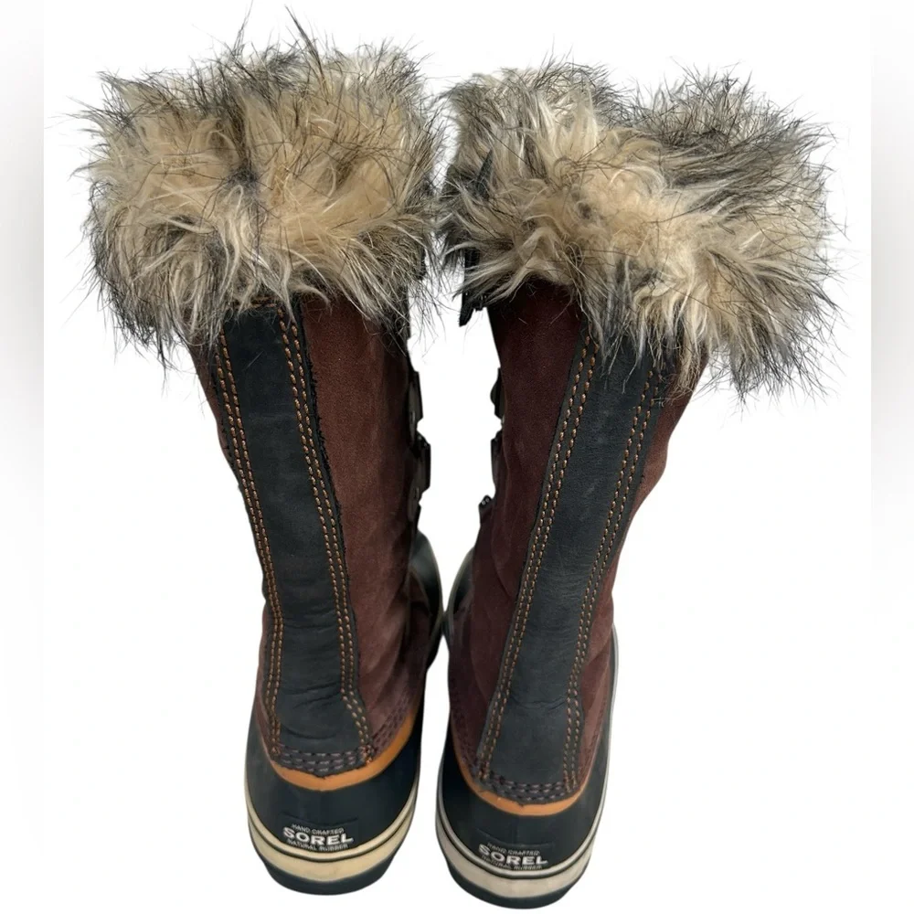 Sorel Joan of Arctic Waterproof Winter Boots Brown Black Snow Boots Size 10